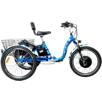 Электровелосипед электротрицикл Horza Stels Trike 24 Синий